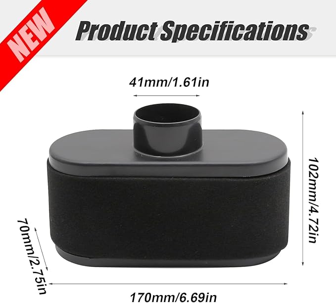 11013-7047 Air Filter Replacement for Kawasaki FR651V FR691V FR730V FS481V FS541V FS600V FS651V FS691V FS730V 4-cycle Engine, 4164631 Air Filter Replacement for John D MIU12555 MIU12554