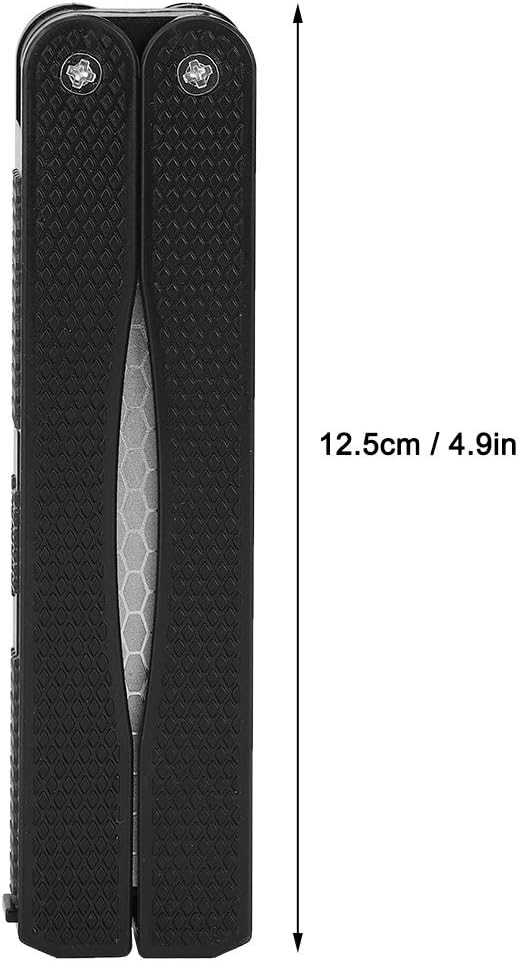 Double Sided Sharpener, Folding Pocket Knife Sharpening Stone Portable Garden Tool Sharpener for Axe Hatchet Lawn Mower Blade Garden Shears Chisels Spade Drills