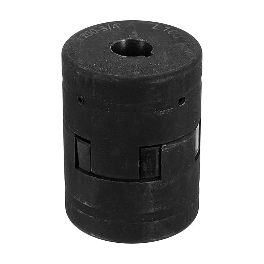 uxcell 3/4" to 3/4" L100 Flexible 3-Piece L-Jaw Coupling Coupler Set & Buna-N NBR Rubber Spider for Log Splitter Hybrid Equipment