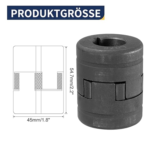 uxcell 7/8" to 7/8" L075 Flexible 3-Piece L-Jaw Coupling Coupler Set & Buna-N NBR Rubber Spider for Log Splitter Hybrid Equipment