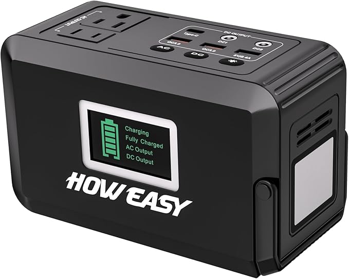HOWEASY Portable Power Bank, 24000mAh Portable Laptop Charger Power Bank with 2 110V/120W AC Outlet,Portable Battery Pack & Power Bank for Notebooks, MacBook, Laptops