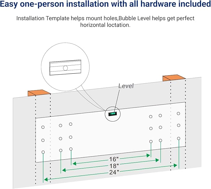 FLEXIMOUNTS 2x3ft Garage Shelving Wall-Mounted, 1-Pack Heavy-Duty Wall Shelving, Holds Up to 200 lbs, Garage Storage Rack for Organization & Storage Bins, Black