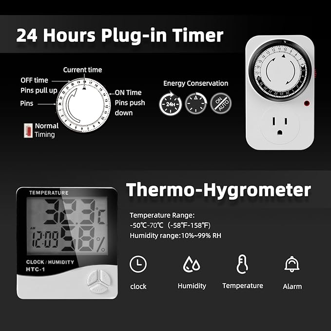 Spider Farmer Air Filtration Kit 6 Inch, Inline Duct Fan with RJ12 Speed Humidity Controller, Carbon Filter Combo, 25 Ft Ducting, Ventilation System Kit for Grow Tents, Hydroponics, Indoor Gardening