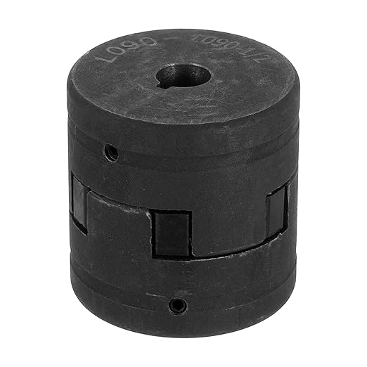 uxcell 1/2" to 1/2" L090 Flexible 3-Piece L-Jaw Coupling Coupler Set & Buna-N NBR Rubber Spider for Log Splitter Hybrid Equipment