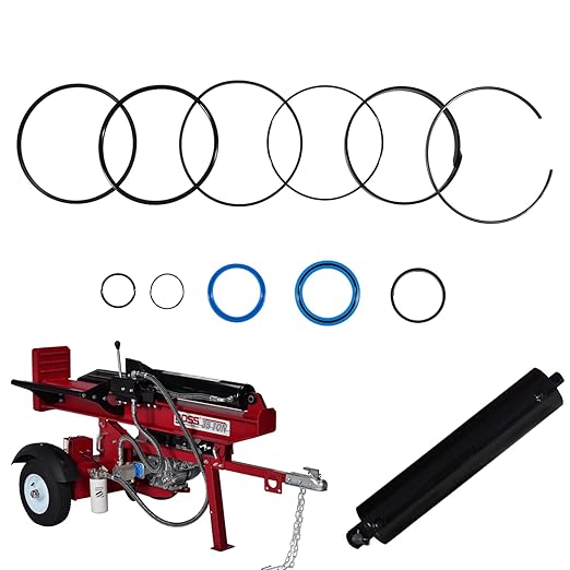 Hydraulic Log Splitter Cylinder Rebuild Seal Kit for 5.0" bore X 2.0" Rod Cylinde