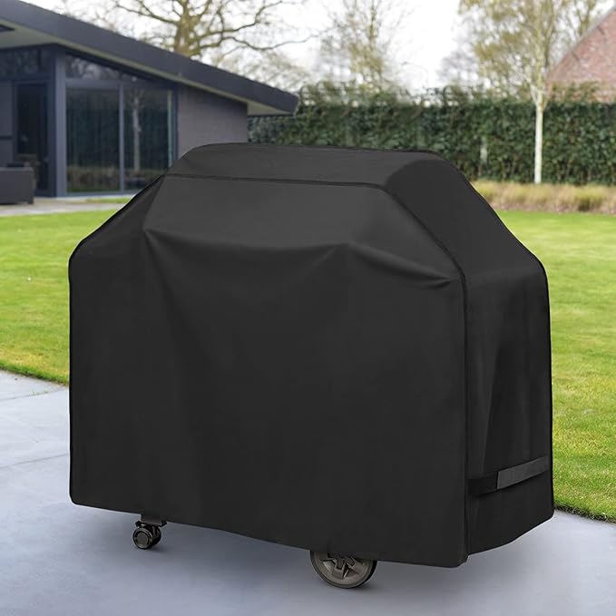 Arcedo 60 Inch Heavy Duty Waterproof BBQ Cover, Fade Resistant Gas Grill Cover, Durable Outdoor Barbecue Protector Compatible for Weber, Char Broil, Nexgrill, Napoleon and More Grills