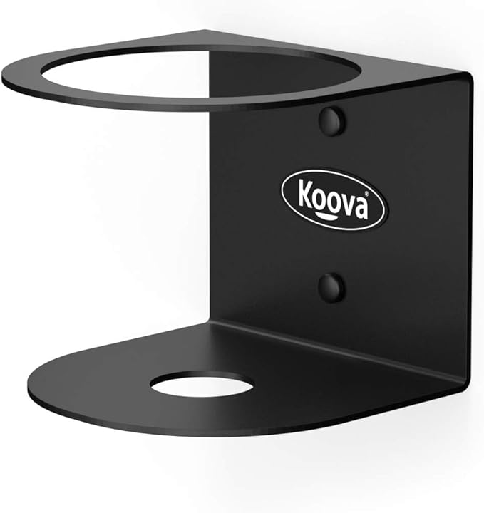 Koova All-Purpose Spray Bottle Holder | Easy Install Wall Mount - Hardware Included | Heavy-Duty Powder Coated Steel Storage Rack for Garage And Home | Craft Workspace Paint Bottle Organizer USA Made