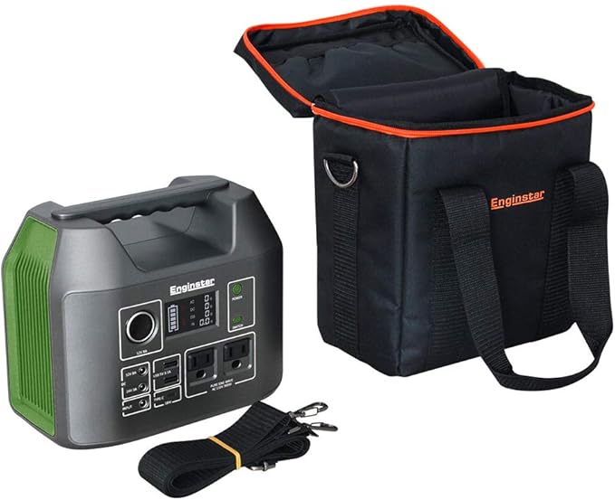 EnginStar Carrying Case Storage box Travel Business Lunch Bag Shockproof Universal Compatible for Jackery Portable Power Station, picnic camping wild fishing hunting - Black