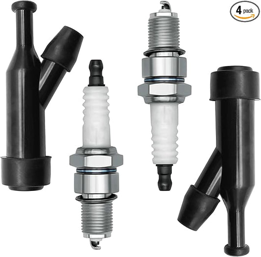 Strongthium Spark Plug GX390 GX160 GX 200 270 120 240 340 for Honda Engines Champion Generators Coleman Predator 212 cc for NGK BP6ES TORCH F6TC & Boot Cap