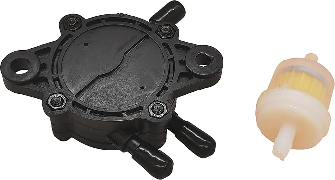 Vacuum Fuel Pump with Fuel Filter for Kohler 17HP-25 HP Small Engine Lawn Mower Tractor for Honda for Yamaha for John Deere