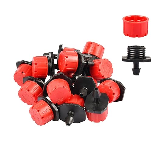 200Pcs 360 Degree Adjustable Irrigation Drippers Sprinklers, 1/4 Inch Emitters Drip for Watering System