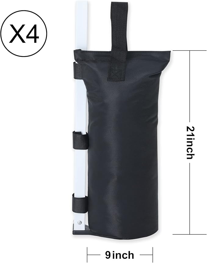 COOSHADE Canopy Tent Sand Bags Gazebo Weights Bags,4 Pack,120LBS,Black