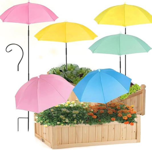 Plant Umbrellas for Outdoor Plants, Garden Umbrella Shade for Plants,Adjustable Height Provides shade cloth for Plants to Protect Their Flowers from Intense Sunlight and Rain(18.8 inches to 35.58 inches)