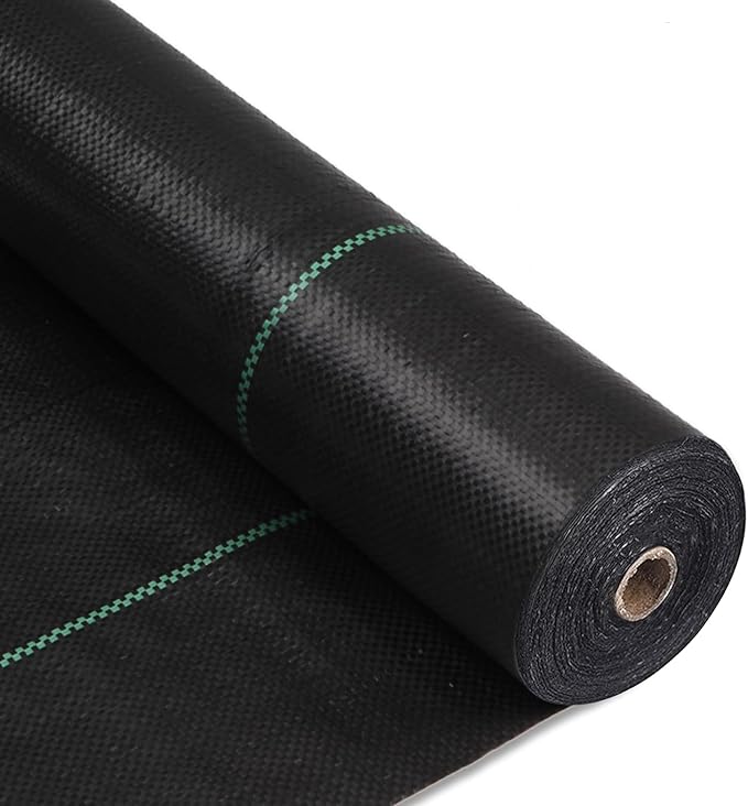 13ftx115ft Weed Barrier Landscape Fabric Heavy Duty, Weed Gardening Ground Cover Mat, Weed Control Garden Cloth, Woven Geotextile Fabric for Underlayment, Commercial Driveway Fabric, Black