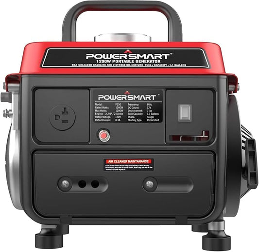 PowerSmart 1200W Gas Portable Generator,Small Generator for Home & Outdoor Use - EPA Compliant