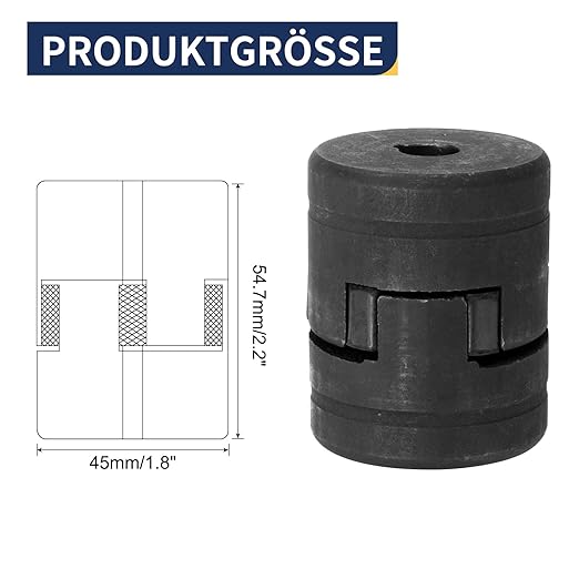 uxcell 7/16" to 7/8" L075 Flexible 3-Piece L-Jaw Coupling Coupler Set & Buna-N NBR Rubber Spider for Log Splitter Hybrid Equipment