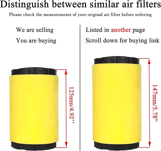 LT2000 T2200 Air Filter Oil Filter Tune Up Kit for Craftsman YT3000 YS4500 YTS3000 T1400 42" 46" Lawn Tractor Riding Mower with 19.5hp 20hp 21hp Engine