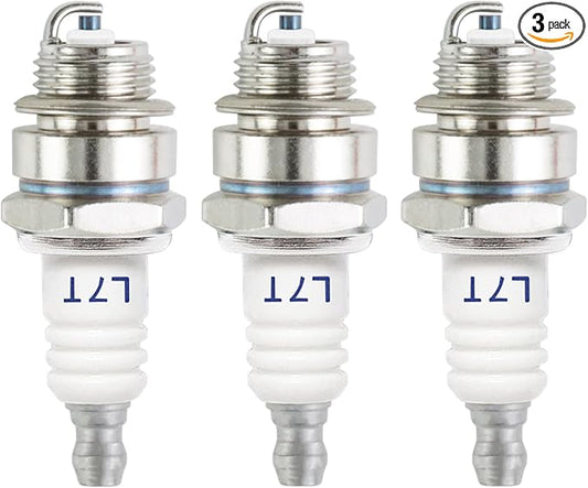 3Pcs L7T Spark Plugs for 36cc 43cc 47cc 49cc 52cc 2-Stroke Small Engine Chainsaw Trimmer Mower Blower Brushcutter Replace NGK BPMR7A BPM7A Champion RCJ6Y RCJ7Y Spark Plug