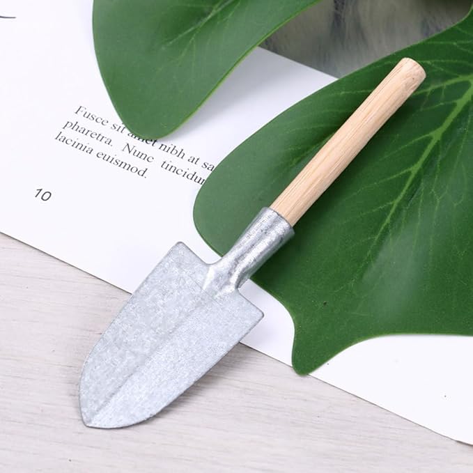 Artibetter 15 pcs Mini Gardening Tools Set Metal Garden Tools Grass Rakes Miniature Garden Tool Set