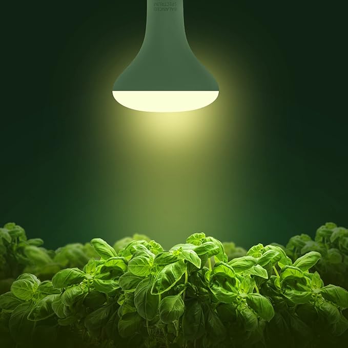 Briignite LED Grow Light Bulb, BR30 Grow Light Bulbs, Full Spectrum Grow Light Bulb 12W, 120W Equivalent, Plant Light Bulbs E26 Base, Grow Light for Indoor Plants, Seedlings, Greenhouse, 1 Pack