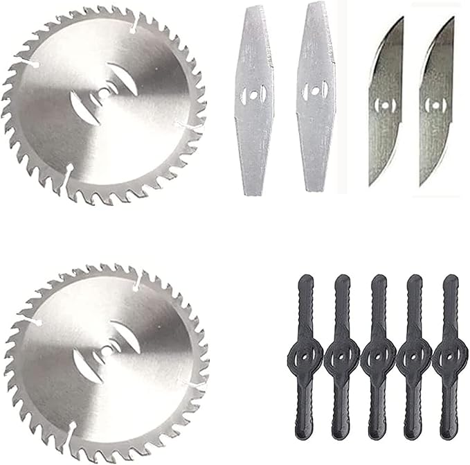 Replacement Blades,Electric Battery Powered Weed Wacker Attachments,Brush Cutter Trimmer Head,3 Kinds of Adjustable Blades,Garden Trimmer Accessories
