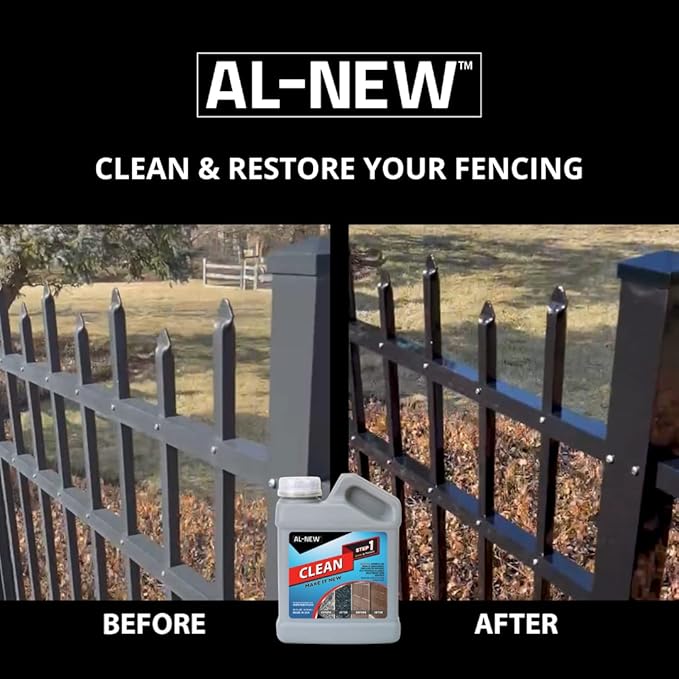 AL-NEW Step 1 Clean | Cleaning Solution for Outdoor Patio Furniture, Garage Doors, Window Frames, Exterior Lights & Fencing (16 Ounce)
