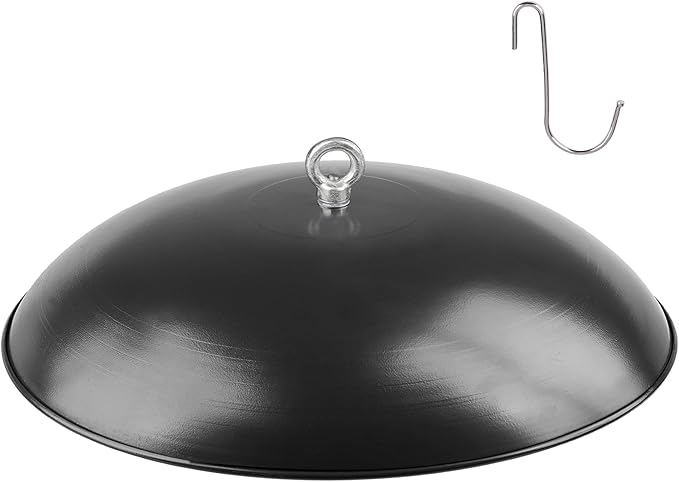Baffle for Bird Feeder, 13 Inch All Metal Heavy Duty Weather Protective Dome, Weather Guard Rain Snow Cover for Hanging Bird Feeders Hummingbirds Feeders Outdoor