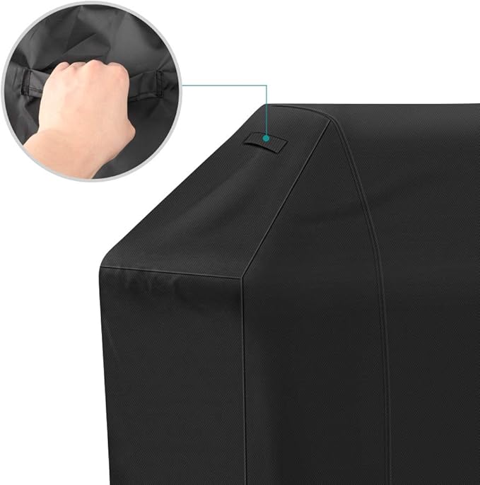 iCOVER Grill Cover, 60 inch BBQ Grill Cover for Outdoor Grill, Anti-UV & Fade Resistant Gas Grill Cover, Waterproof Barbecue Grill Covers for Weber, Char-Broil, Nexgrill and More, Black