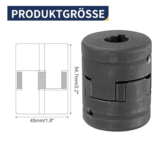 uxcell 5/8" to 7/8" L075 Flexible 3-Piece L-Jaw Coupling Coupler Set & Buna-N NBR Rubber Spider for Log Splitter Hybrid Equipment