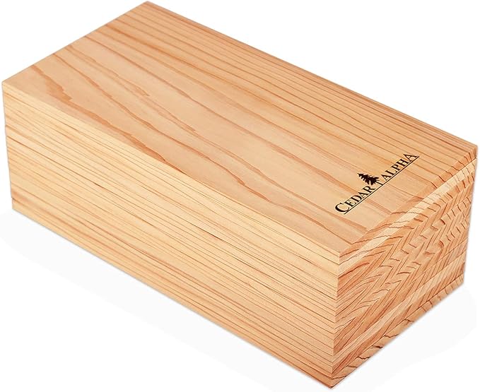 12 Pk, Premium Alaskan Western Red Cedar Planks for Grilling Salmon, 10''X 5.75'', Adds Smoky Cedar Flavor to Salmon, Chicken, Veggies and More.