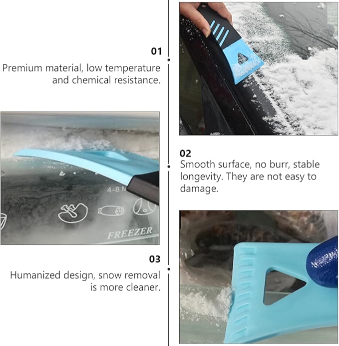 DOITOOL Plastic Refrigerator Ice Shovel Ice Scraper Defrost Shovel Snow Ice Remover Scoop Freezer Shovel Defroster Cleaning Freezer Frost Shovel Fridge Cleaning Tool - 2 Pack
