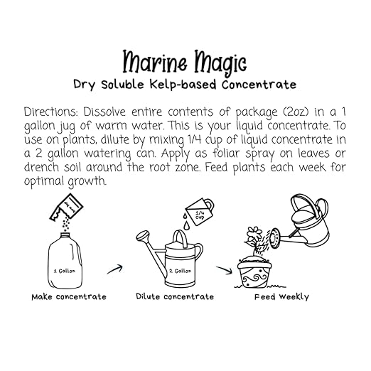 Seaweed Extract Soluble Powder Fertilizer - Marine Magic 100% Natural Soluble Kelp Powder Fertilizer Makes 128 Gallons (484 L) Kelp Liquid Feed for Plants