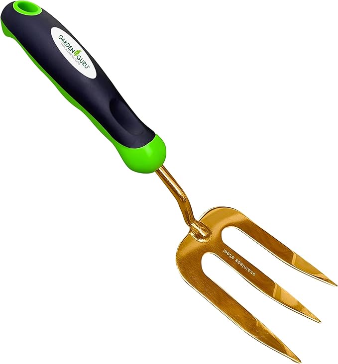 Garden Guru Titanium Hand Weeder Fork Tool – Rust Resistant – Ergonomic Handle – Great for Planting, Spreading Mulch, Weeding, Loosening & Transplanting Soil - 1 Case (48 Pcs)