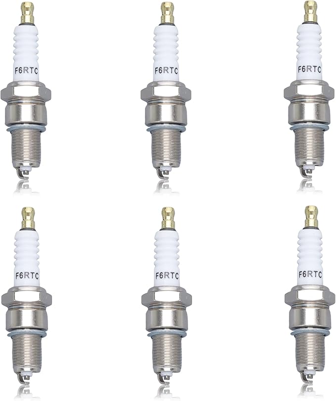 F6RTC Spark Plug for CUB CADET OCC-751-10292 Lawn Mower Engine, 6PCS Spark Plug Replacement for NGK BPR6ES BP6ES WR6DC RN9YC Replace OEM for 951-10292