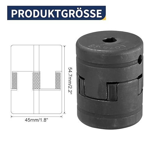 uxcell 3/8" to 5/8" L075 Flexible 3-Piece L-Jaw Coupling Coupler Set & Buna-N NBR Rubber Spider for Log Splitter Hybrid Equipment
