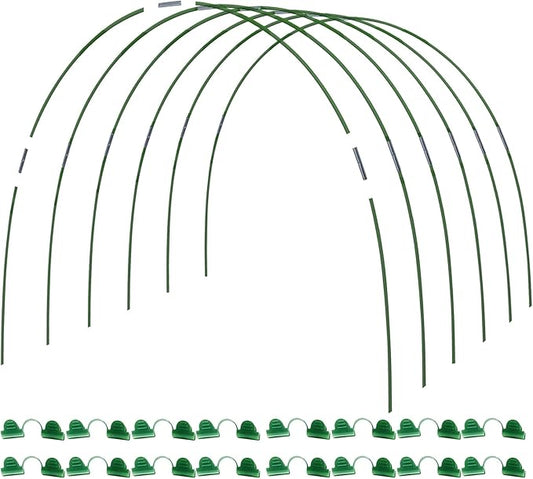 MAXPACE Greenhouse Hoops for DIY Grow Tunnels Less Than 2.7ft Wide, Rust-Free Fiberglass Support Hoops Frame for Garden Fabric, Plant Support Garden Stakes, Gardening Supplies, 25pcs
