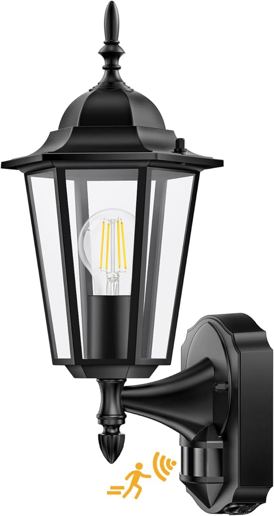 Lamomo Motion Sensor Outdoor Lights, Upgrade Dusk to Dawn Exterior Light Fixture Wall Mounted, 100% Anti-Rust Aluminum Waterproof Porch Lights for Patio Front Door Garage