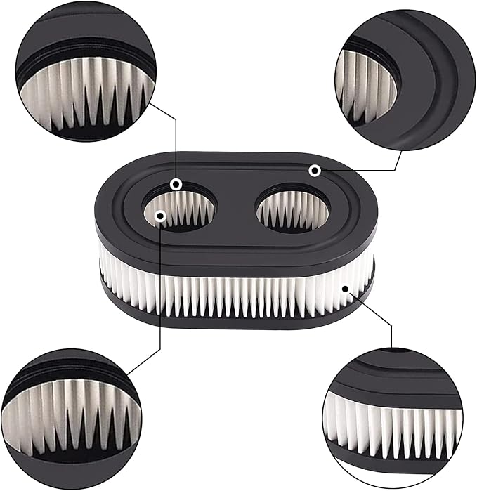 593260 Air Filter with Pre Filter and Spark Plug Fits for B&S 725EX 625EX 575EX 550EX 525EXI Engines, Air Filter Parts for Toro Recycler 22 and Troy Bilt Lawn Mower (2 Pack)