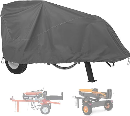 Log Splitter Cover Waterproof 900D Oxford Cloth 83" x 45" x 39" Suitable for 15-45 ton Gas or Electric Log splitters Weather-Resistant Wood Splitter Cover (15-45 Ton Grey)