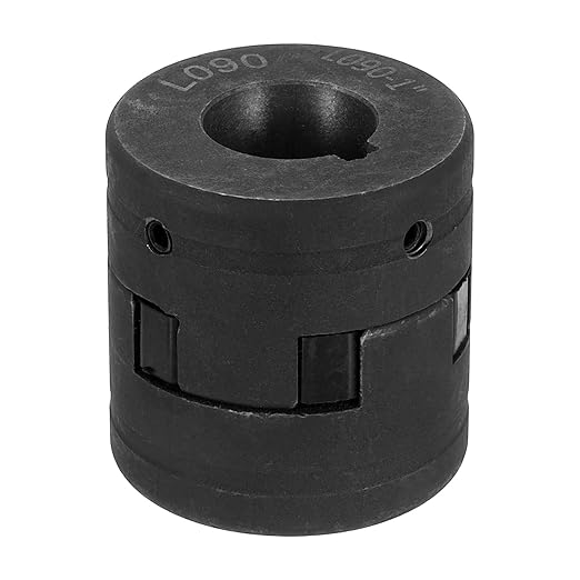 uxcell 1/2" to 1" L090 Flexible 3-Piece L-Jaw Coupling Coupler Set & Buna-N NBR Rubber Spider for Log Splitter Hybrid Equipment