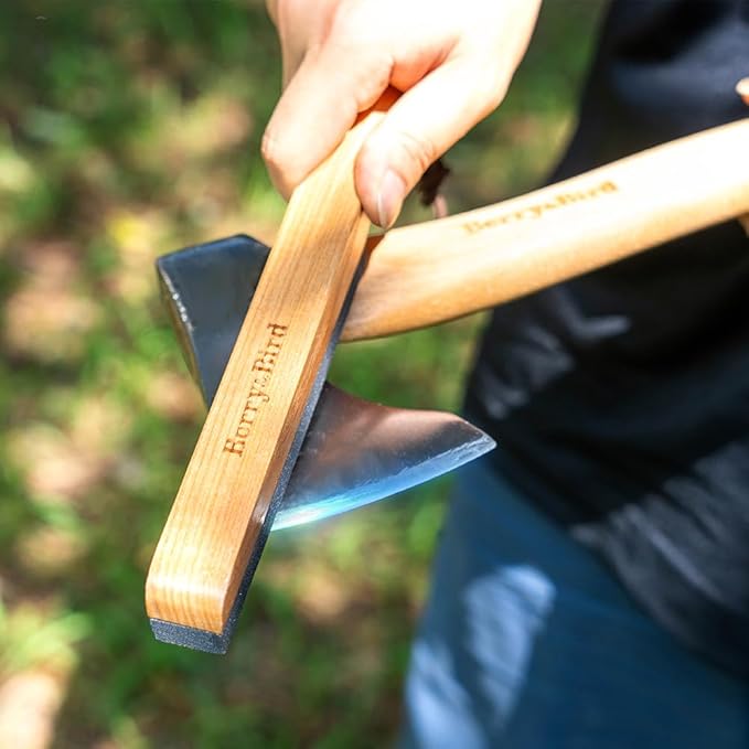 Berry&Bird Sharpening Stone File Garden Tool Sharpener with Handle, 180 Grits Silicon Carbide, Sharpening Knife, Axe, Hatchet, Lawn Mower Blade, Spade, Ideal for Garden, Chefs & Knife Enthusiasts