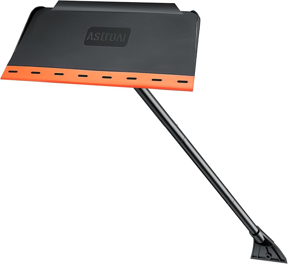 AstroAI 48Inch 2-in-1 Snow Scraper for car Snow Broom and Detachable Ice Scraper with Non-Abrasive Silicone Head for Cars, Trucks, SUVs