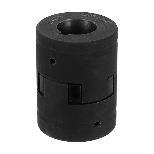 uxcell 1" to 1-1/4" L100 Flexible 3-Piece L-Jaw Coupling Coupler Set & Buna-N NBR Rubber Spider for Log Splitter Hybrid Equipment