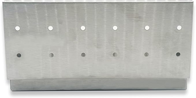 Realcook Wood Chips Smoker Box: Stainless Steel BBQ Smoking Box | Grilling Basket Smoker Firebox Accessories for Indoor & Outdoor Charcoal Gas Grill