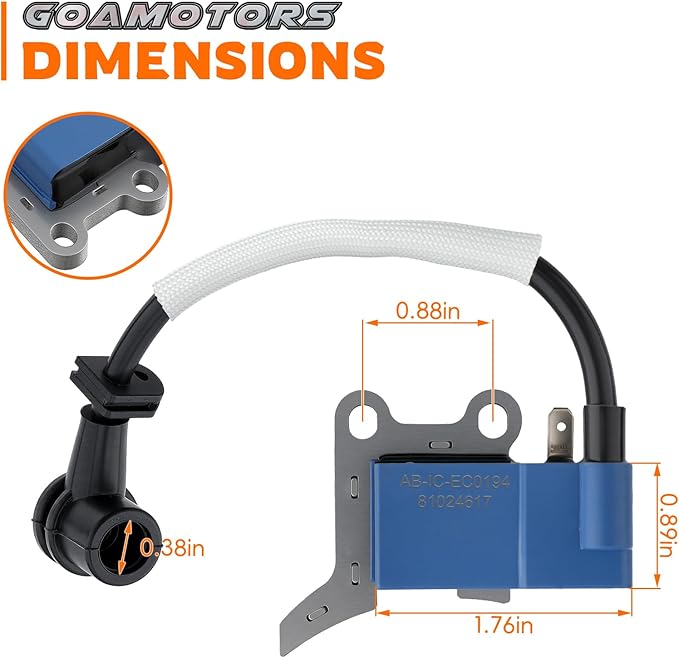 A411001710 Ignition Coils AH262 with Spark Plug Fit for Echo for Shindaiwa Trimmer SRM-2620U, PPT-2620, ID#A10073, A411001791