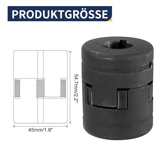 uxcell 3/4" to 5/8" L075 Flexible 3-Piece L-Jaw Coupling Coupler Set & Buna-N NBR Rubber Spider for Log Splitter Hybrid Equipment