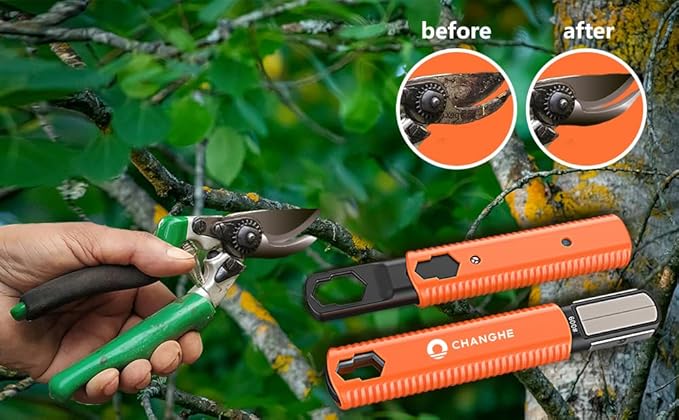Multi Garden Tool Blade Sharpener - For Sharpening Lawn Mower Blades, Garden Pruners, Axe, Machete, Hedge Shears, Scissors, Hatchets, Pocket Knife Sharpener, speedy sharp sharpener