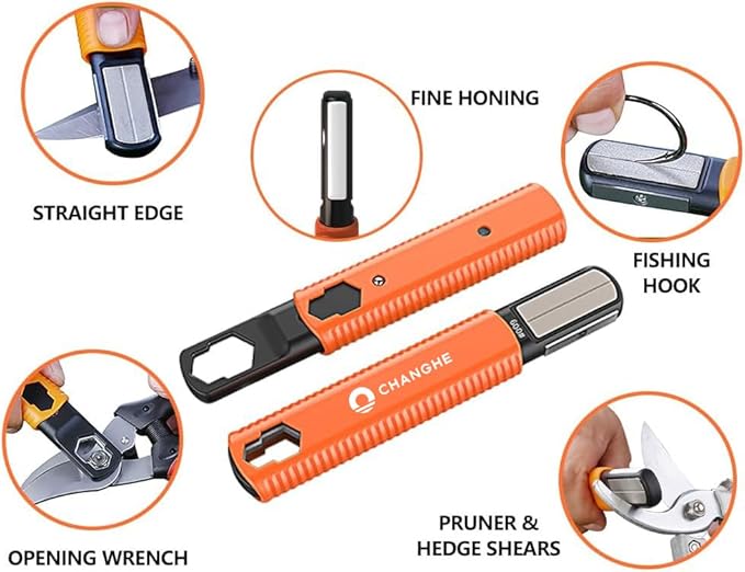 Multi Garden Tool Blade Sharpener - For Sharpening Lawn Mower Blades, Garden Pruners, Axe, Machete, Hedge Shears, Scissors, Hatchets, Pocket Knife Sharpener, speedy sharp sharpener