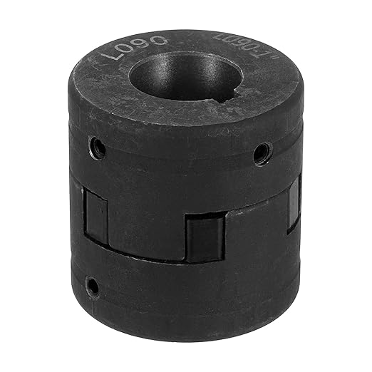 uxcell 1" to 1" L090 Flexible 3-Piece L-Jaw Coupling Coupler Set & Buna-N NBR Rubber Spider for Log Splitter Hybrid Equipment