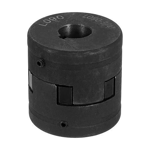 uxcell 3/4" to 7/8" L090 Flexible 3-Piece L-Jaw Coupling Coupler Set & Buna-N NBR Rubber Spider for Log Splitter Hybrid Equipment